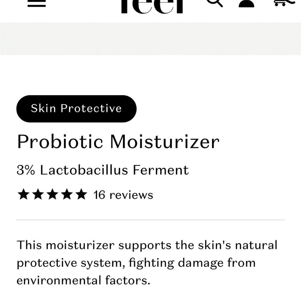 Feel The Piece Skincare Moisturizer with Probiotic Formula